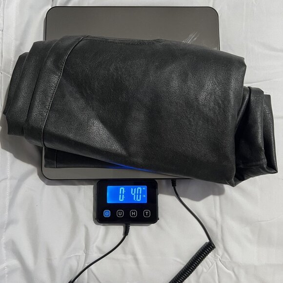 NWT Garage Women's Pantalon Straight Faux Leather Pants size 13 Washed black - Picture 11 of 11